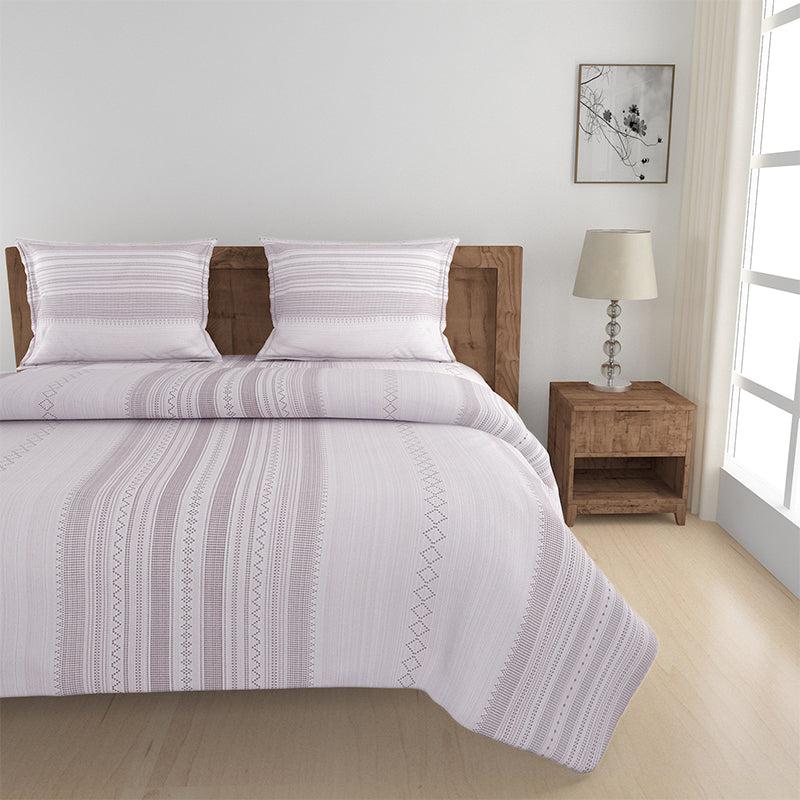 Buy Twila Striped Bedding Set - Purple Bedding Set from Vaaree