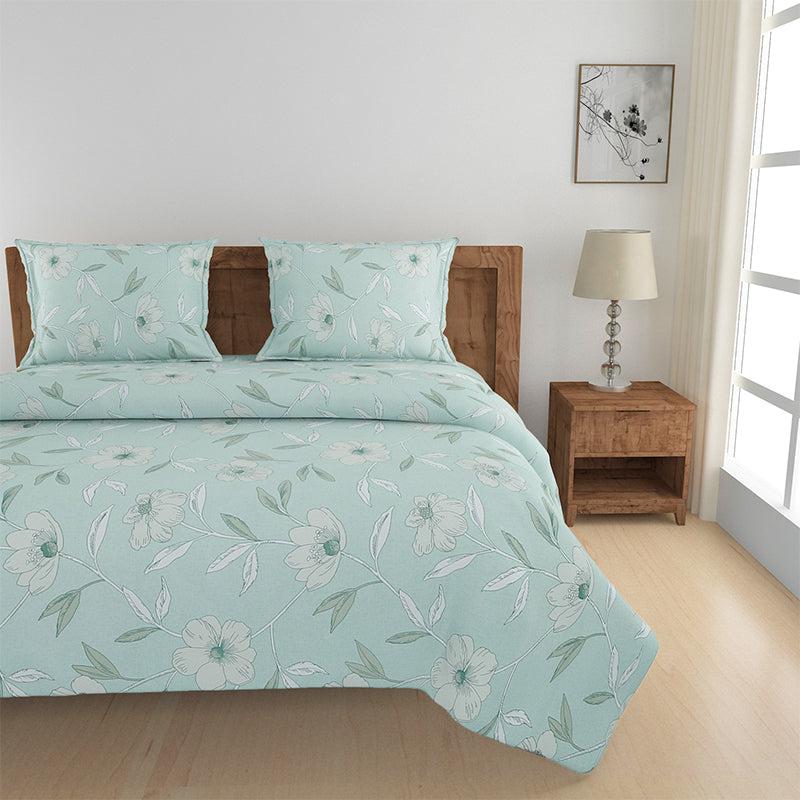 Buy Aster Floral Bedding Set - Green Bedding Set from Vaaree