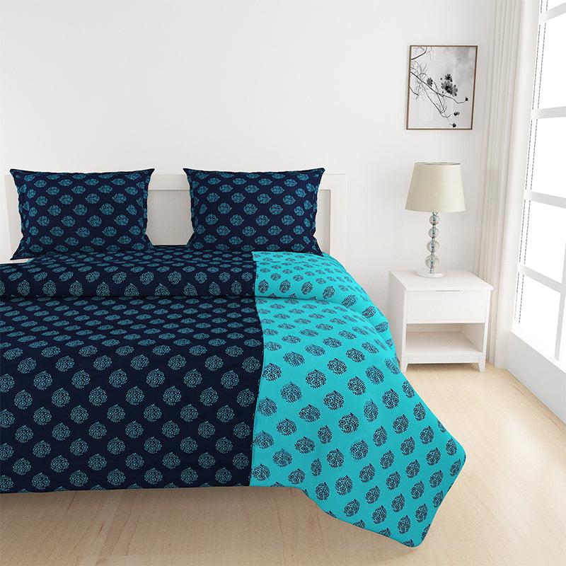 Buy Dama Ethnic Bedding Set - Blue Bedding Set from Vaaree