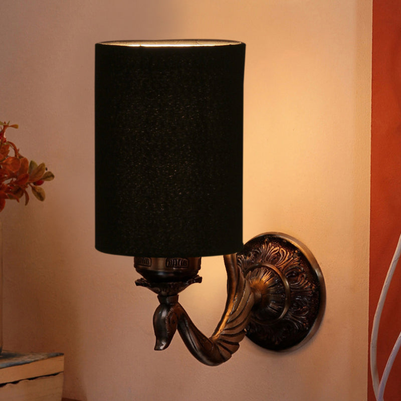 Wall Lamp - Amro Retro Cylindrical Wall Lamp - Black