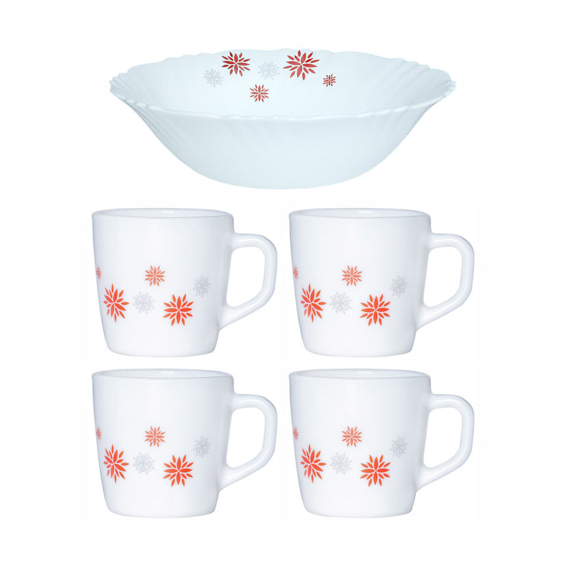 Tea Sets & Tea Pots - Carsa Floral Tea & Snack Set - Five Piece Set