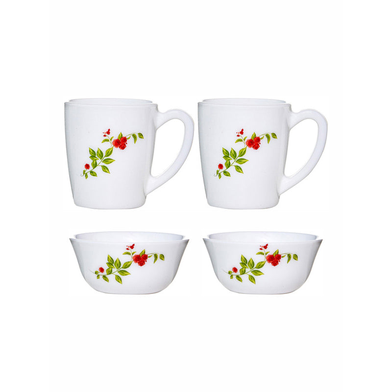 Tea Sets & Tea Pots - Rosette Ethnic Tea & Snack Set - Four Piece Set