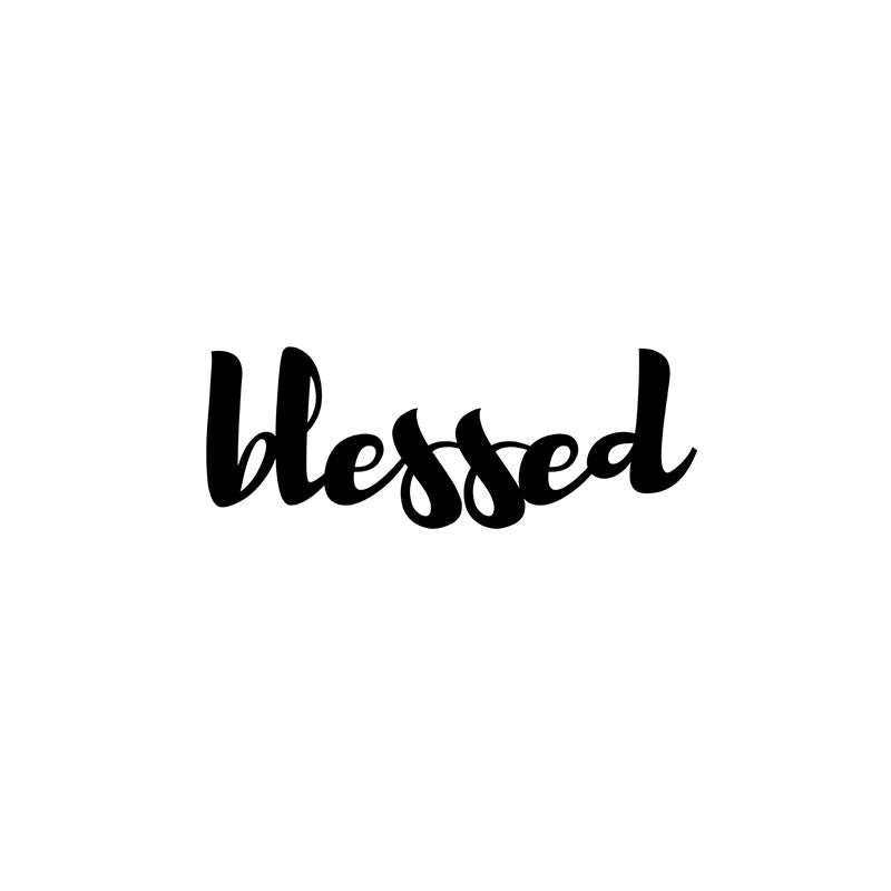 Wall Accents - Blessed Typography Wall Art