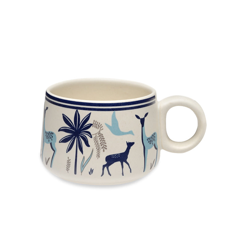 Mug & Tea Cup - Blue Tropica Cup (150 ML) - Set Of Six