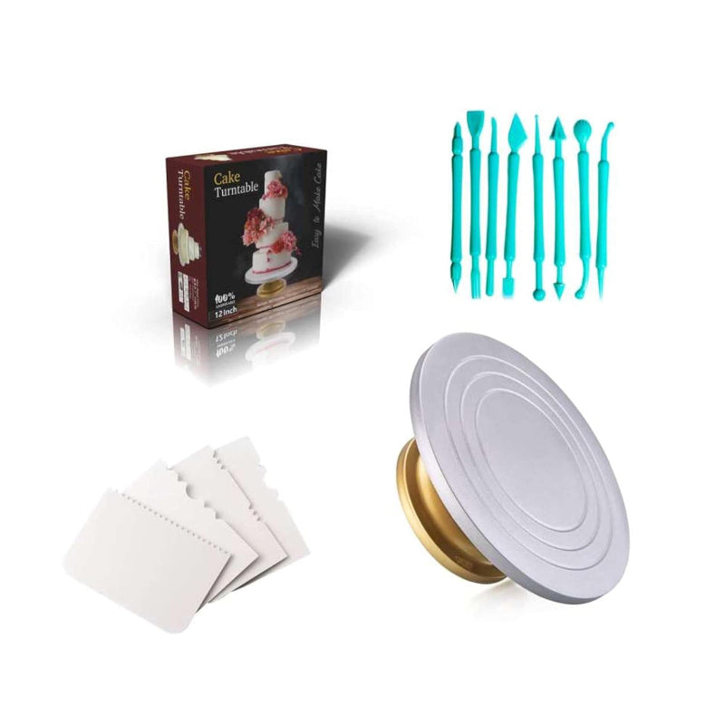 Buy Milono Cake Stand With Baking Tools - Three Piece Set Baking Tool from Vaaree