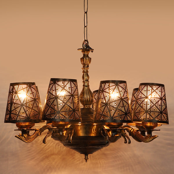 Ceiling Lamp - Chromo Etched Vilona Chandelier