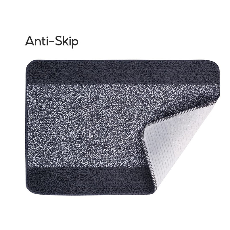 Buy Marvis Anti Skid Bath Mat & Contour Mat (Grey)- Two Piece Set Bath Mats from Vaaree