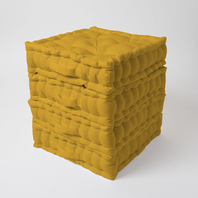 Floor Cushions - Marlon Floor Cushion (Mustard Yellow) - Set Of Four