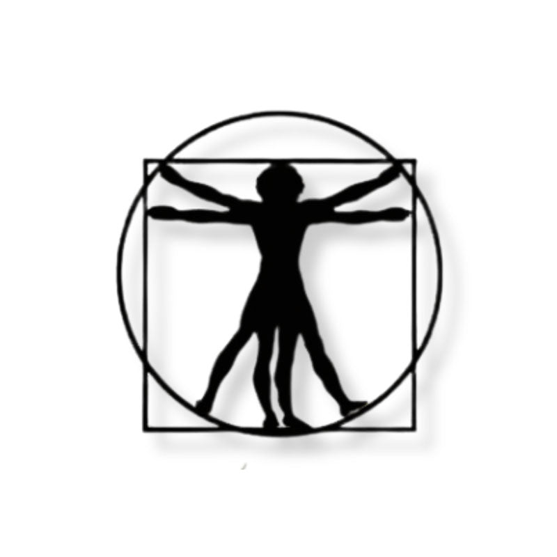 Wall Accents - The Vitruvian Man Black Wall Art