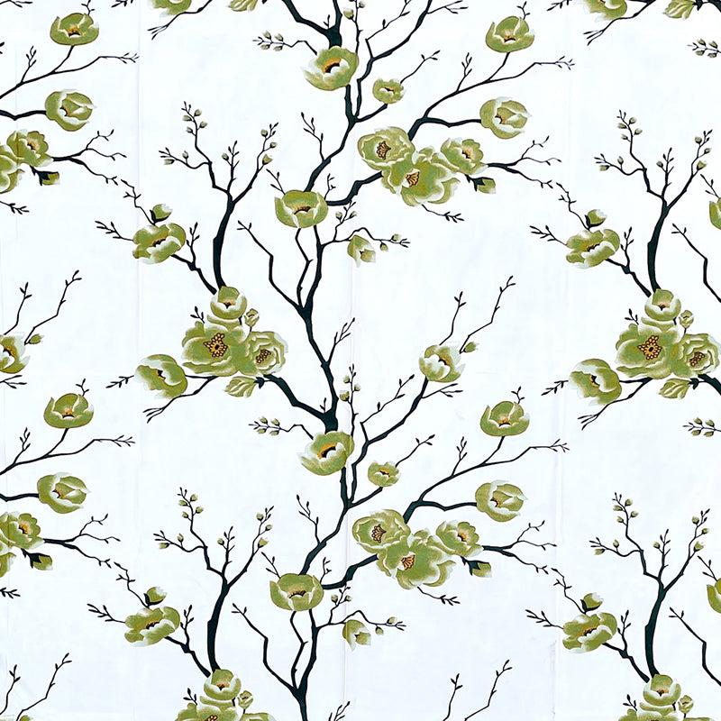 Buy Helio Floral Curtain (Green) - Set Of Two Curtains from Vaaree