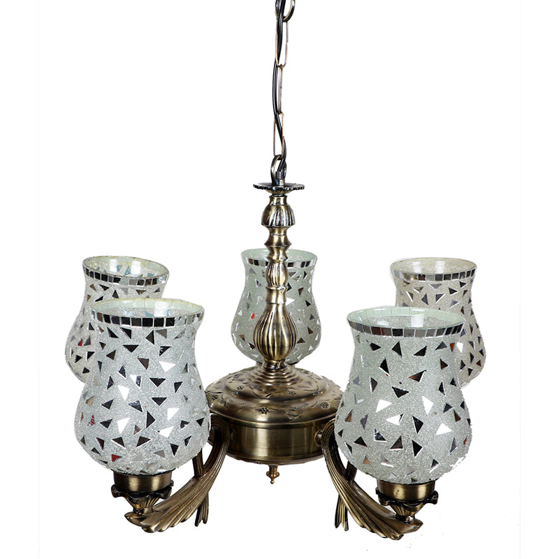 Ceiling Lamp - Asta Vistara Mosaic Golden Antique Chandelier