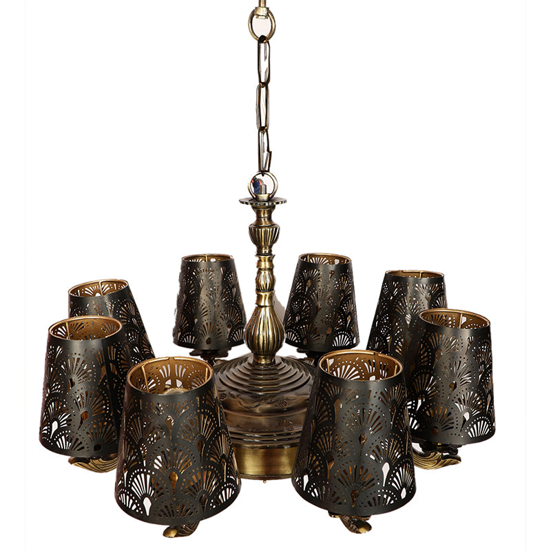 Ceiling Lamp - Ethnic Noma Etched Vilona Chandelier