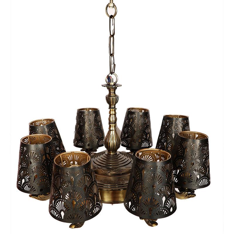 Buy Ethnic Noma Etched Vilona Chandelier Ceiling Lamp from Vaaree