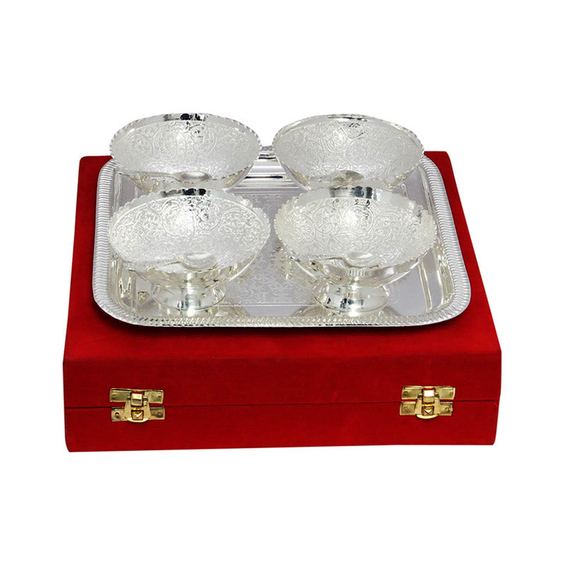 Bowl - Patralekha Bowl With Spoon & Tray (100 ML) - Set Of Nine