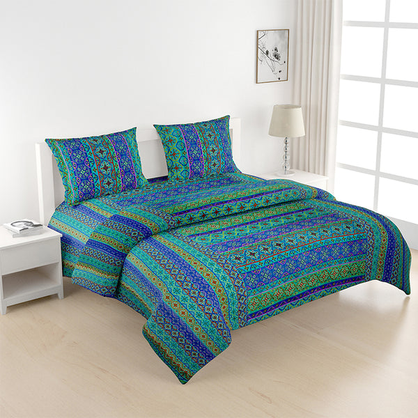 Nakhera Striped Ethnic Bedding Set