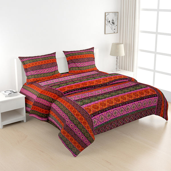 Deva Striped Ethnic Bedding Set
