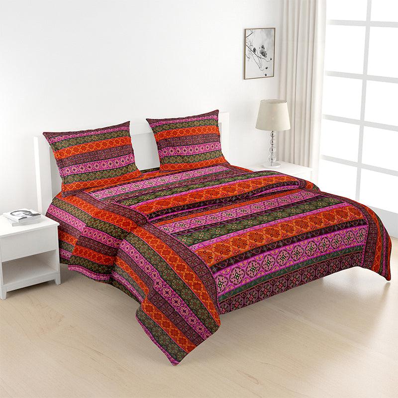 Buy Deva Striped Ethnic Bedding Set Bedding Set from Vaaree