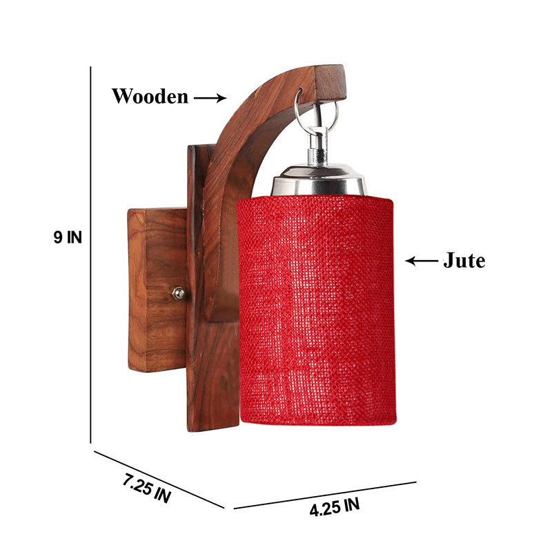 Wall Lamp - Forma Cylindrical Wall Lamp - Maroon