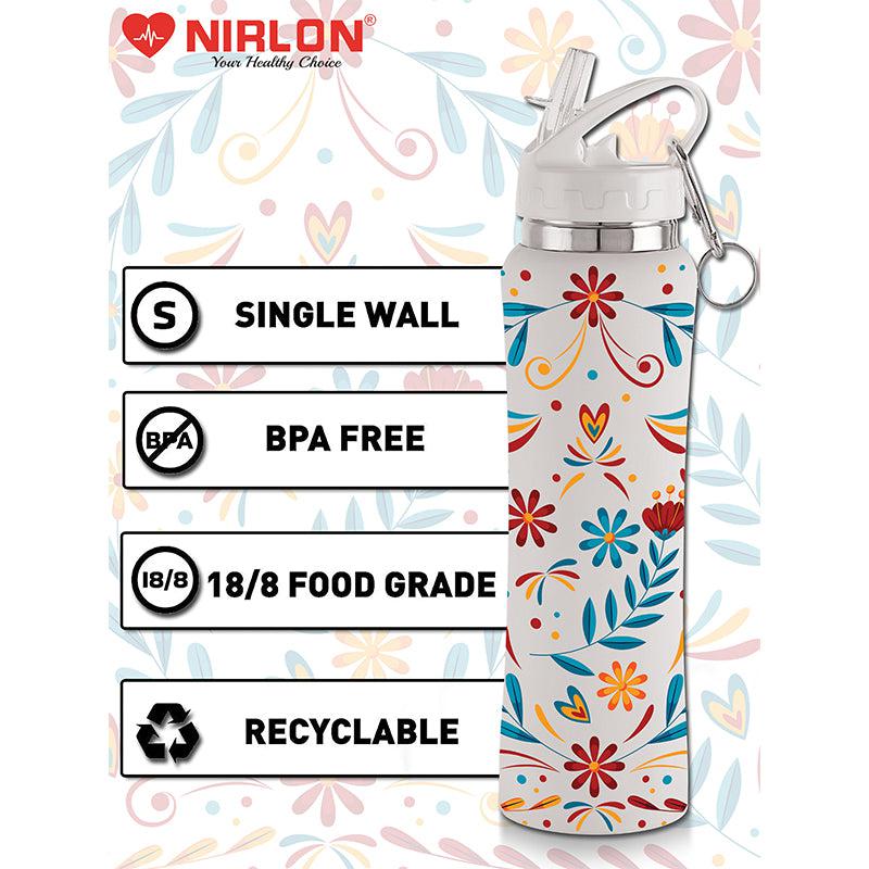 Buy Stella Flora Sipper Water Bottle (White) - 750 ML Sipper from Vaaree