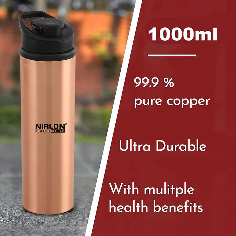 Buy Sabella Copper Water Bottle - 1000 ML Bottle from Vaaree