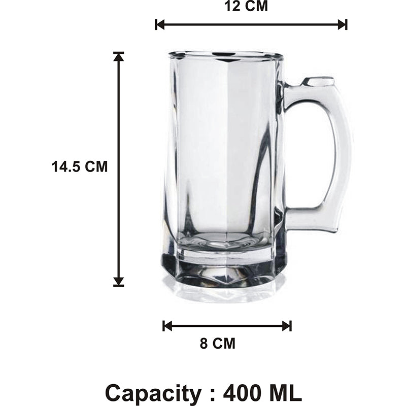 Beer Mug - Uniqo Beer Mug (400 ML) - Set Of Two