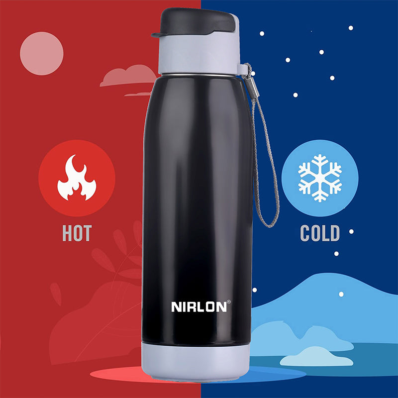 Buy Niora Water Bottle (Black) - 750 ML Bottle from Vaaree