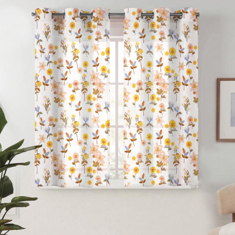 Buy Summer Shine Semi Sheer Curtain - Set Of Two Curtains from Vaaree