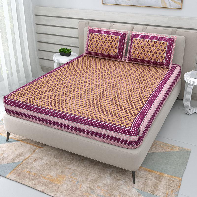 Buy Matra Ethnic Bedsheet - Purple Bedsheets from Vaaree