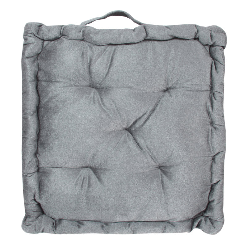 Floor Cushions - Roe Velvet Floor Cushion - Grey
