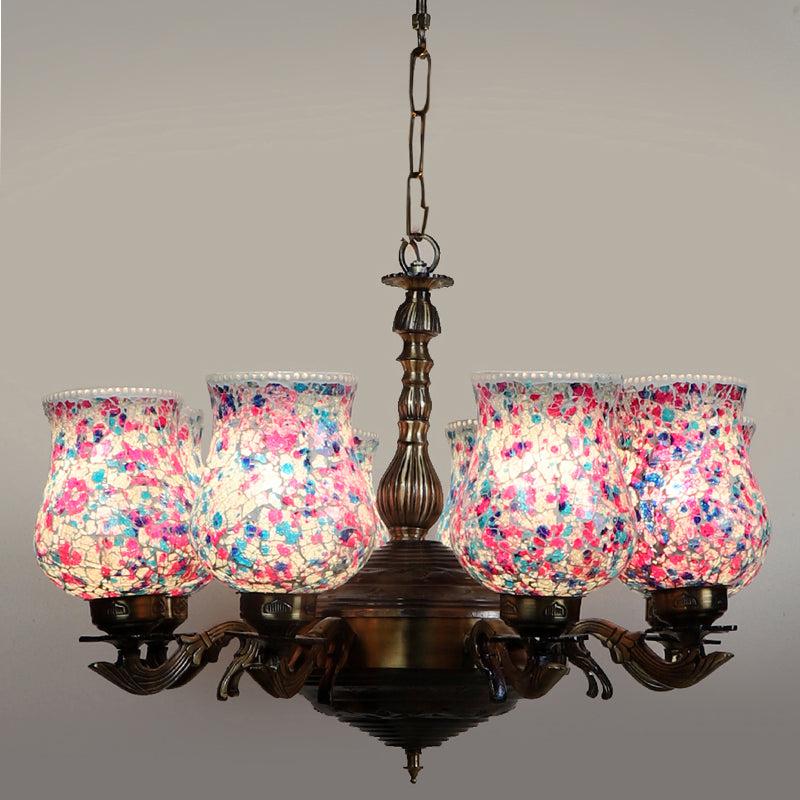 Buy Nuvara Vilona Mosaic Chandelier Ceiling Lamp from Vaaree