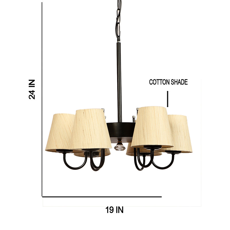 Ceiling Lamp - Viya Conical Chandelier - Off White