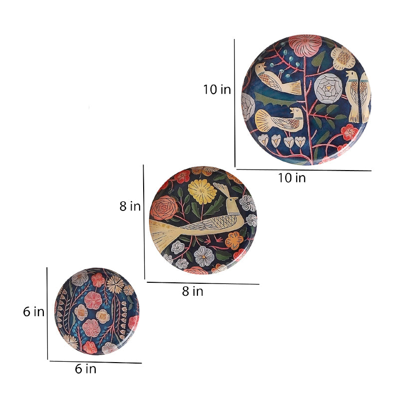 Buy Lino Birdie Metal Wall Plate - Set Of Five Wall Plates from Vaaree