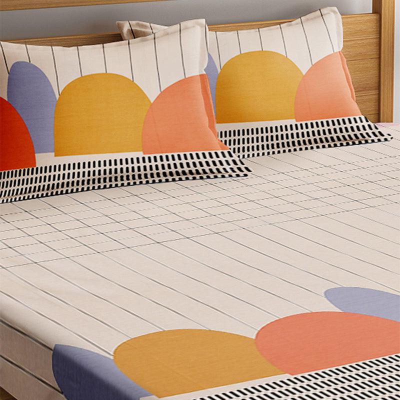 Buy Kain Geomatric Bedsheet Bedsheets from Vaaree