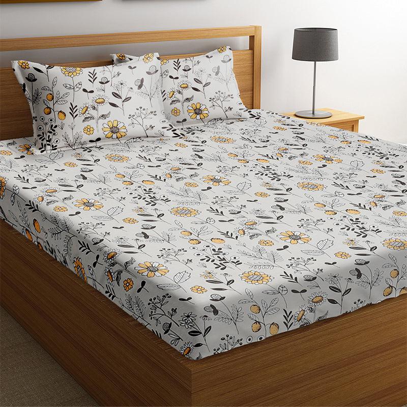 Buy Byron Floral Bedsheet Bedsheets from Vaaree