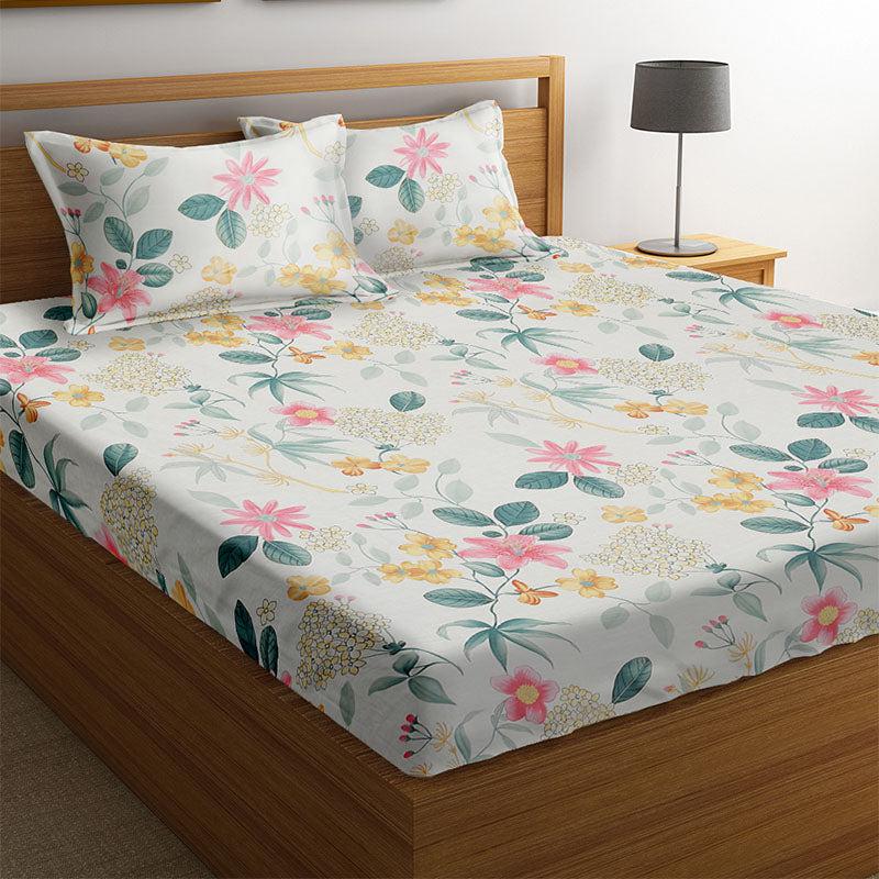 Buy Avena Floral Bedsheet Bedsheets from Vaaree