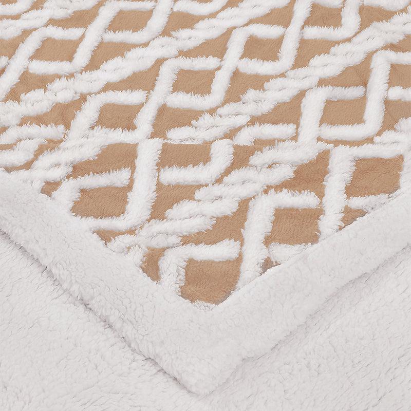 Buy Oriella Geomatric Blanket - Brown Blankets from Vaaree