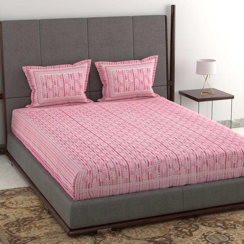 Buy Odin Ethnic Bedsheet - Pink Bedsheets from Vaaree