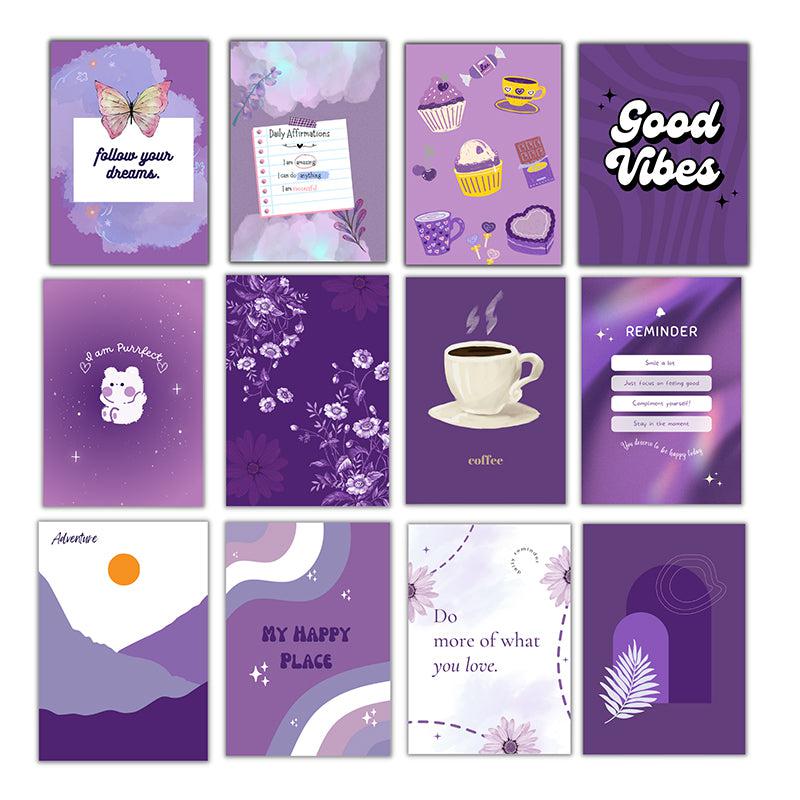 Buy Purple Vibes Wall Poster - Set Of Twelve Wall Poster from Vaaree