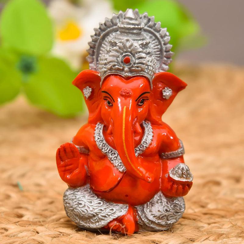 Buy Vigneshwara Bless Idol - Orange Idols & Sets from Vaaree