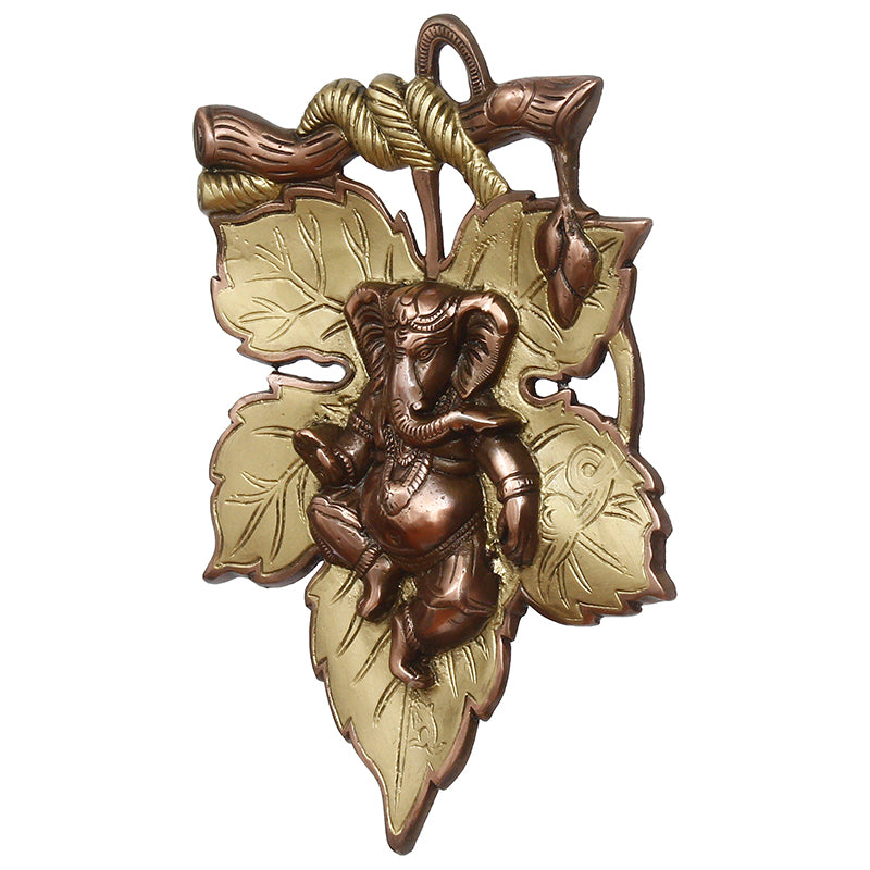 Wall Accents - Balganesha Decorative Religious Wall Accent - Gold