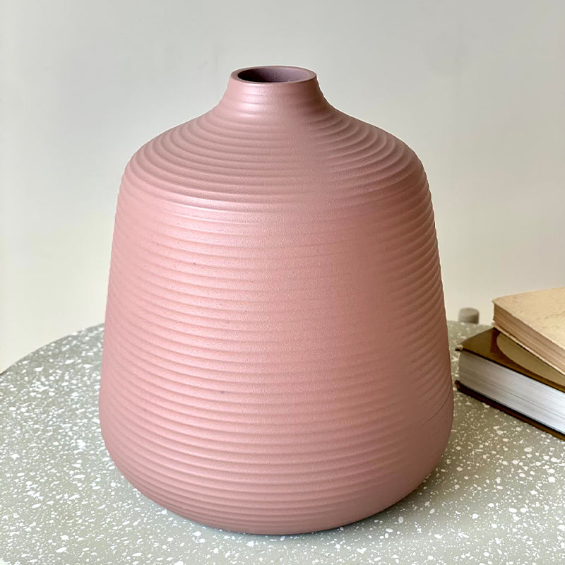 Buy Adola Arca Vase - Rusty Pink Vase from Vaaree