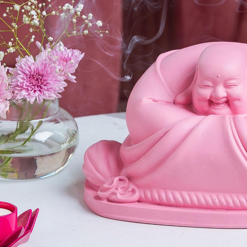 Buy Budai Laughing Buddha - Pink Showpieces from Vaaree