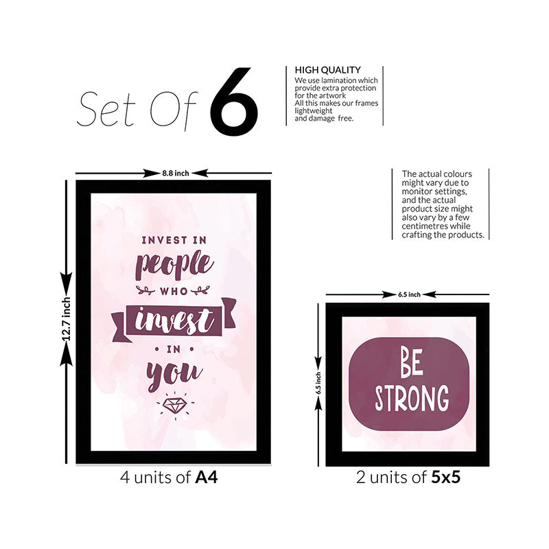 Wall Art & Paintings - Life Lessons Wall Art - Set Of Six