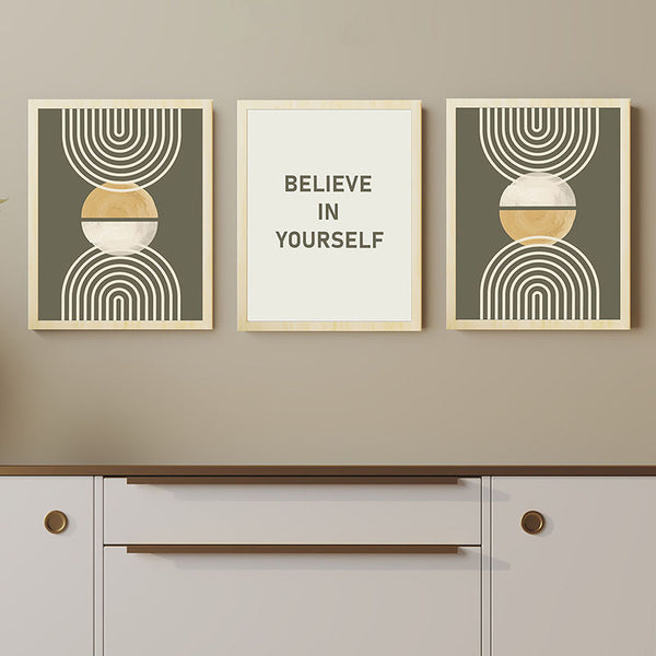 Wall Art & Paintings - Believe Abtract Wall Art - Set Of Three