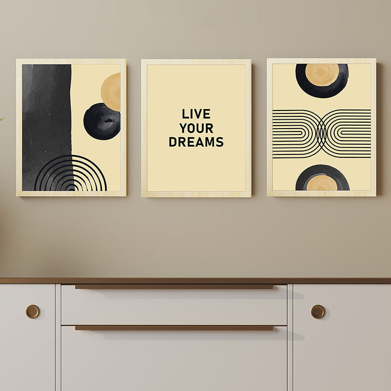 Wall Art & Paintings - Live Your Dreams Abstract Wall Art - Set Of Three