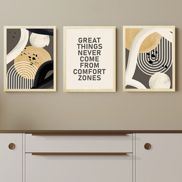 Wall Art & Paintings - Comfort Zone Abstract Wall Art - Set Of Three