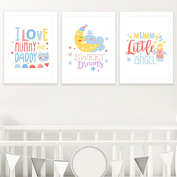 Wall Art & Paintings - Little Angel Wall Art - Set Of Three