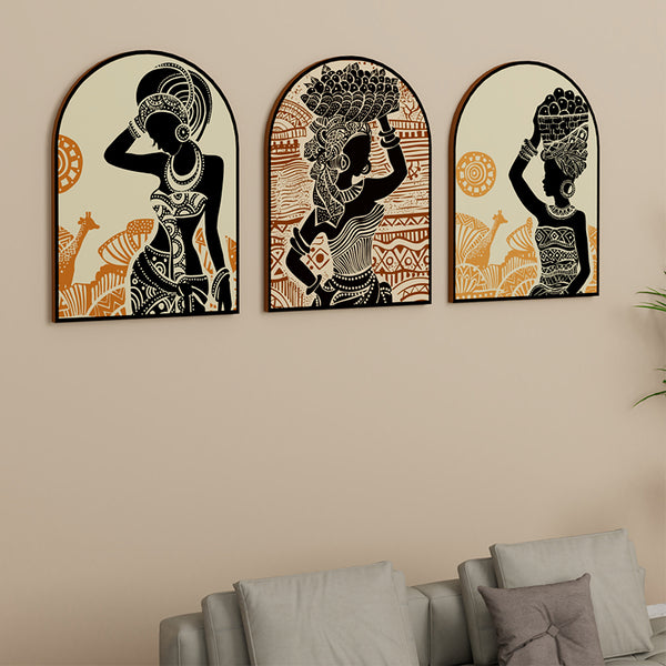 Wall Art & Paintings - Tribe Tales Wall Painting - Set Of Three