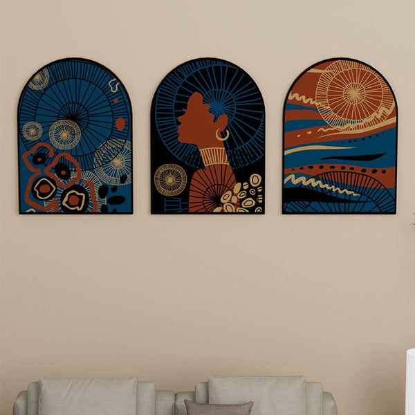 Wall Art & Paintings - Epic Blaze Wall Painting - Set Of Three