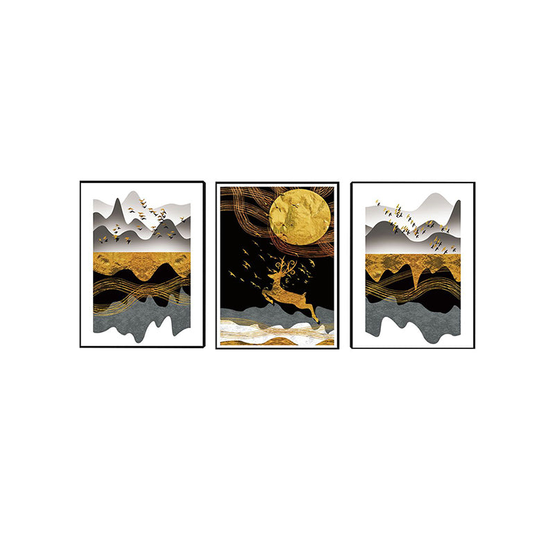 Wall Art & Paintings - Midnight Magna Wall Painting - Set Of Three